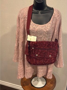 Levi's Burgundy Floral Crossbody Bag